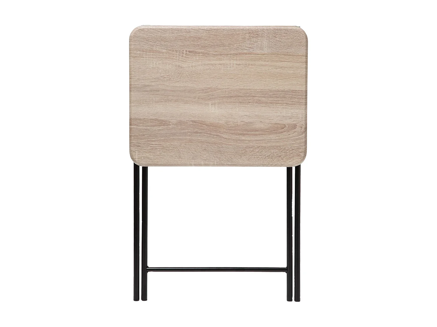 Table d'appoint pliante en bois et métal Grey - L. 48 x H. 65 cm - Marron