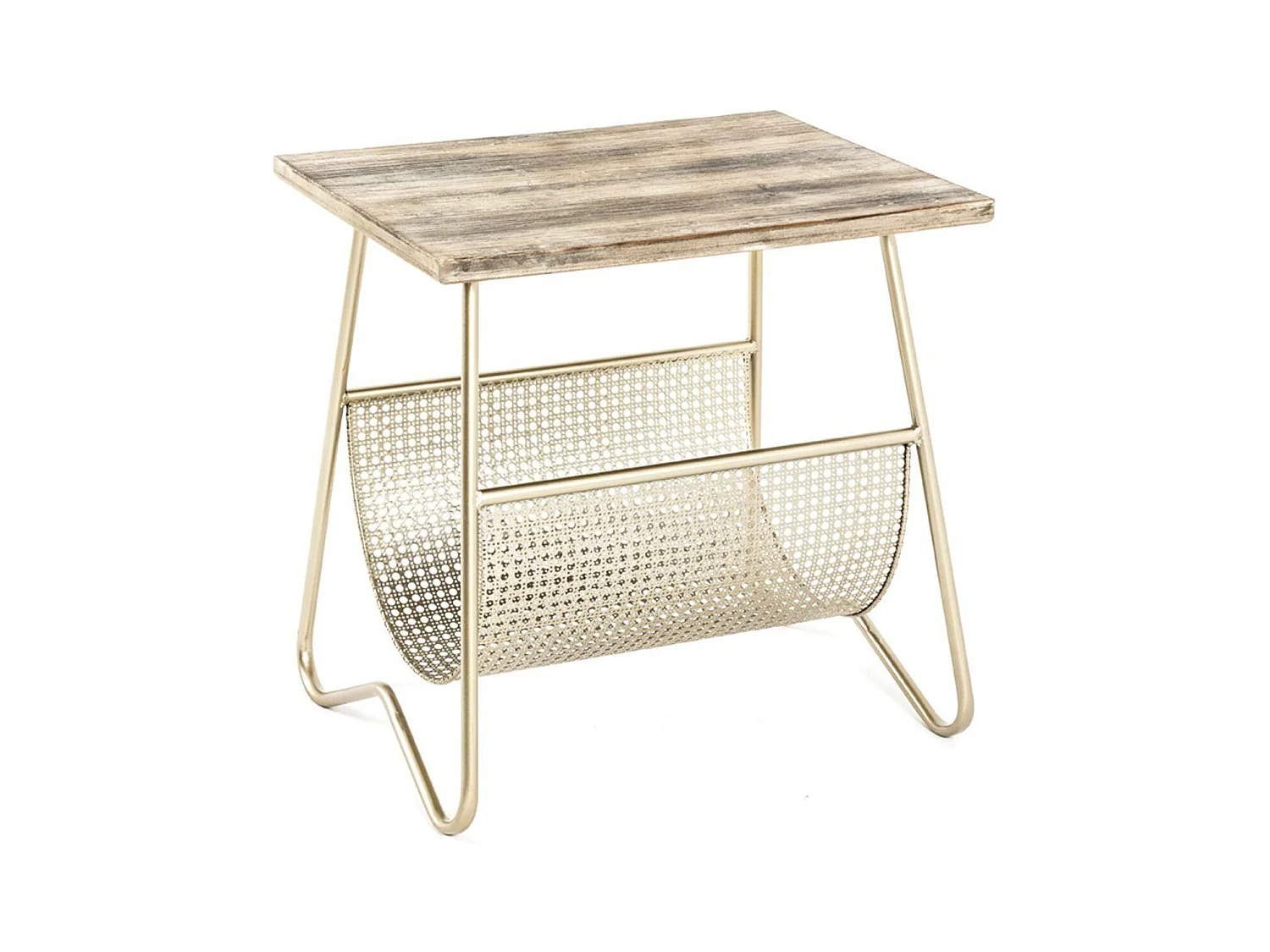 Table d'Appoint Design "Porte Revues" 51cm Or