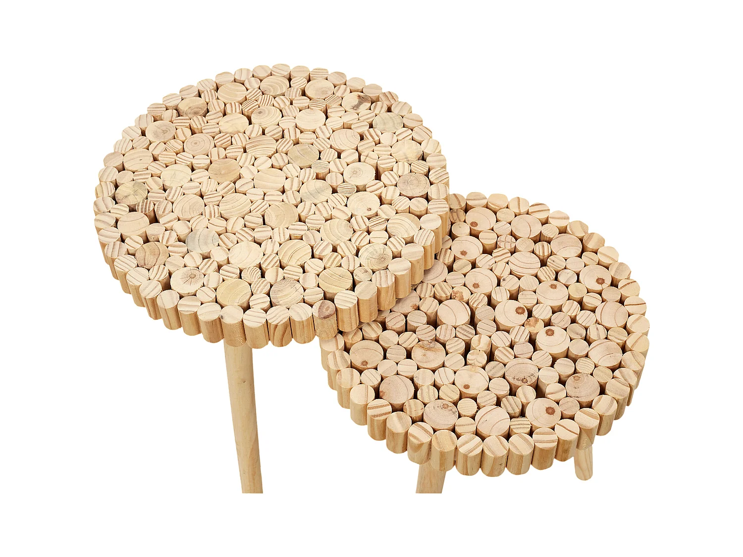 Table Gigogne Rondin Marron