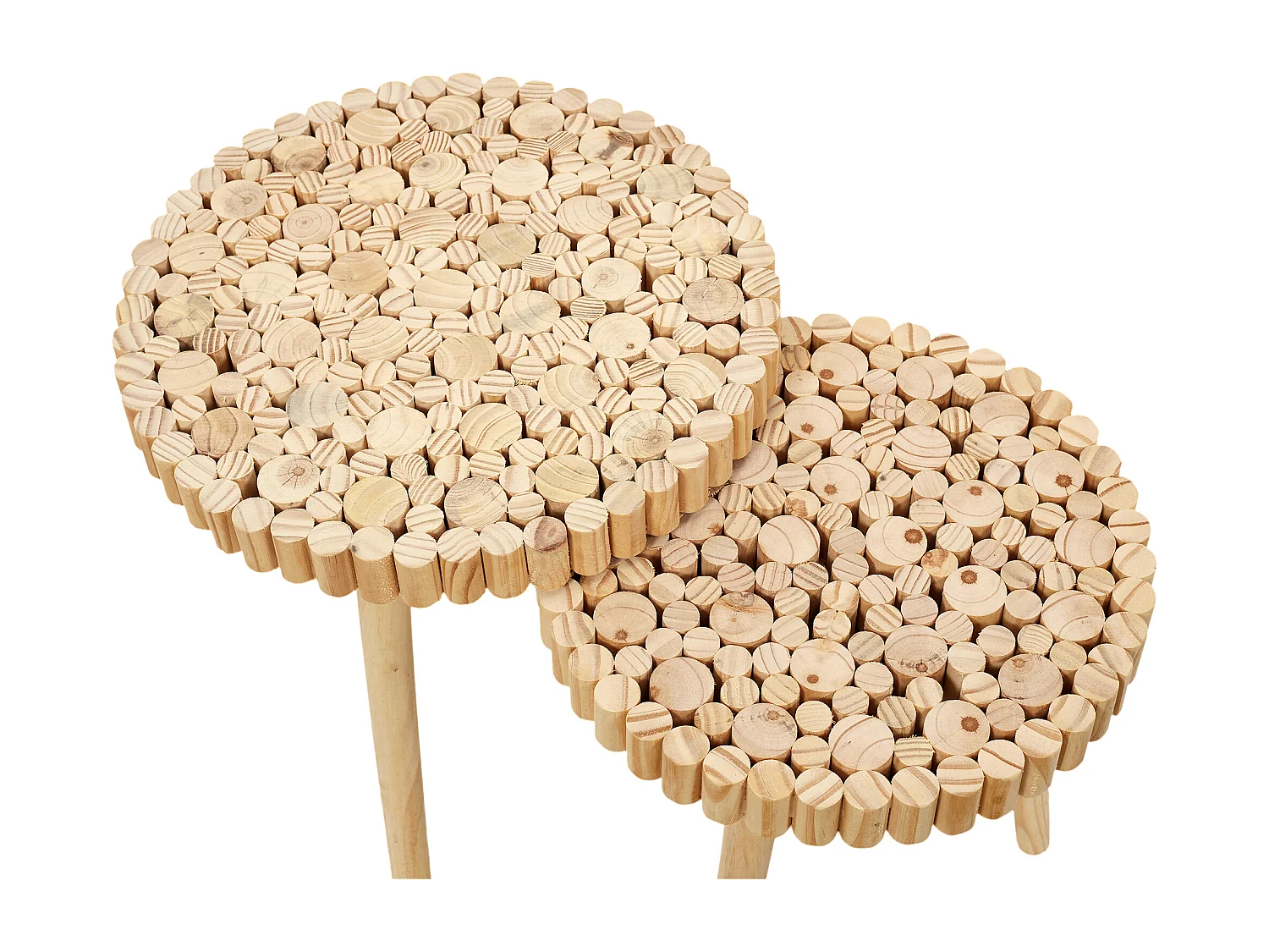 Table Gigogne Rondin Marron