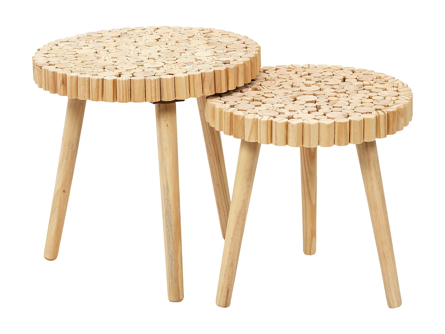 Table Gigogne Rondin Marron