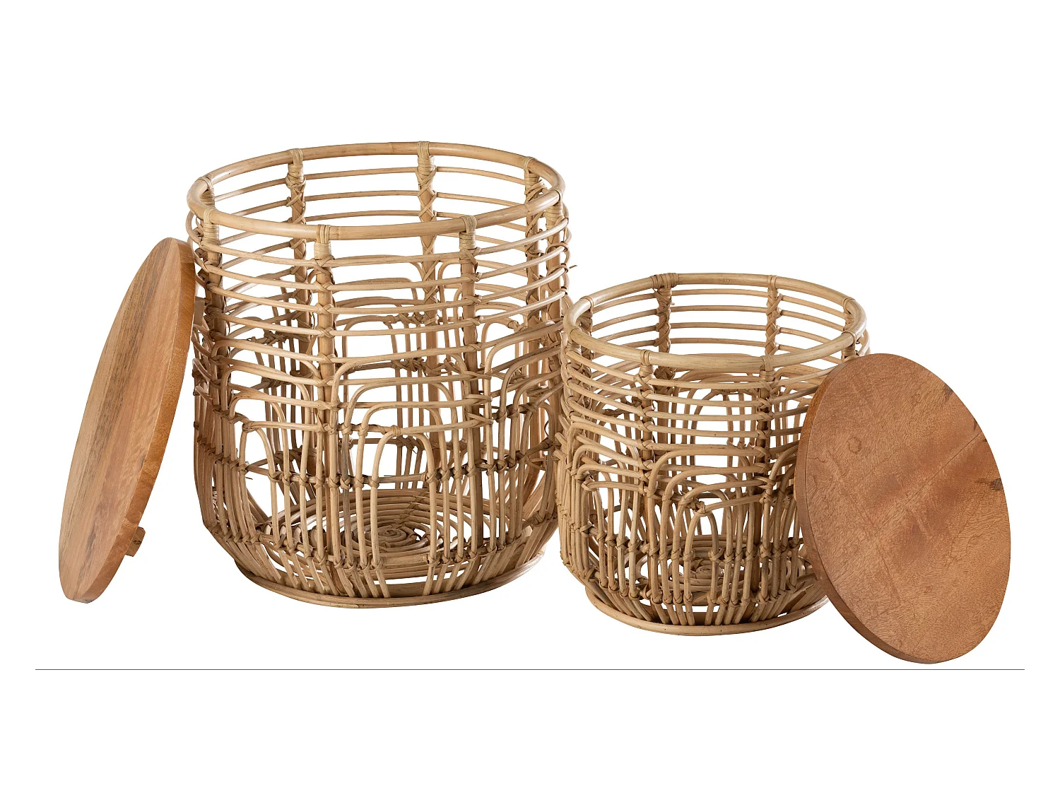 Lot de 2 Tables Gigognes "Ellen" 50cm Naturel