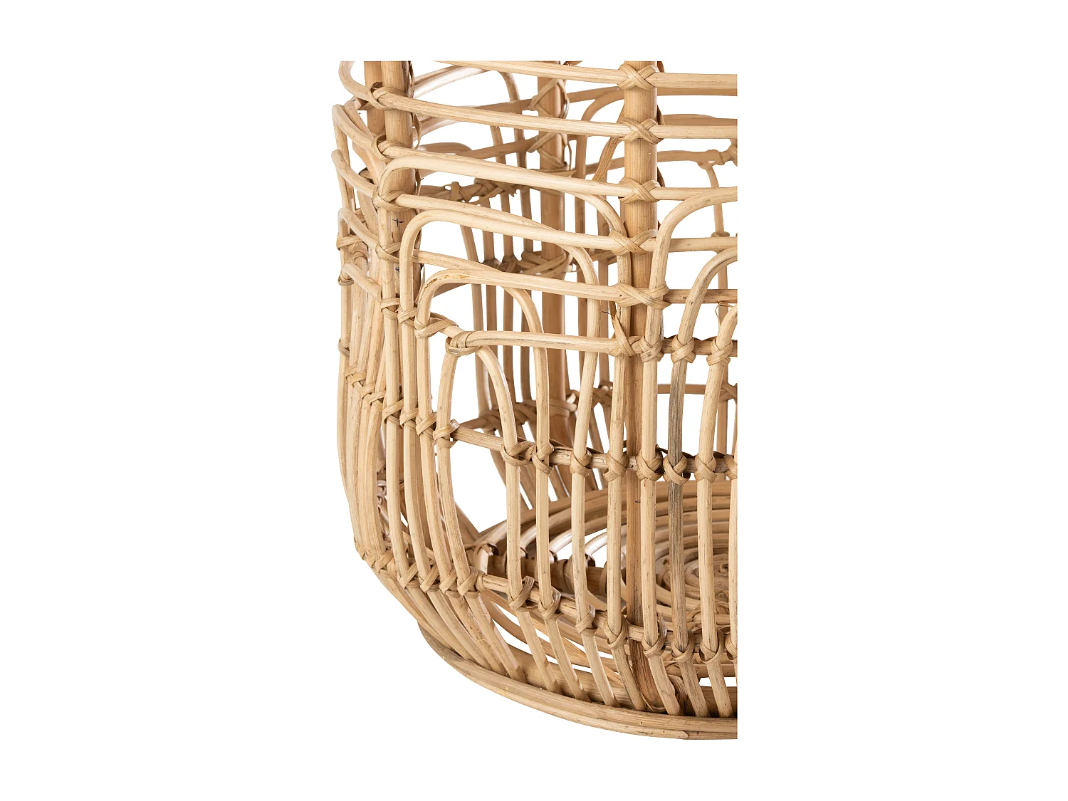 Set van 2 naturel rotan tafels Ellen D 51 cm - Set van 2