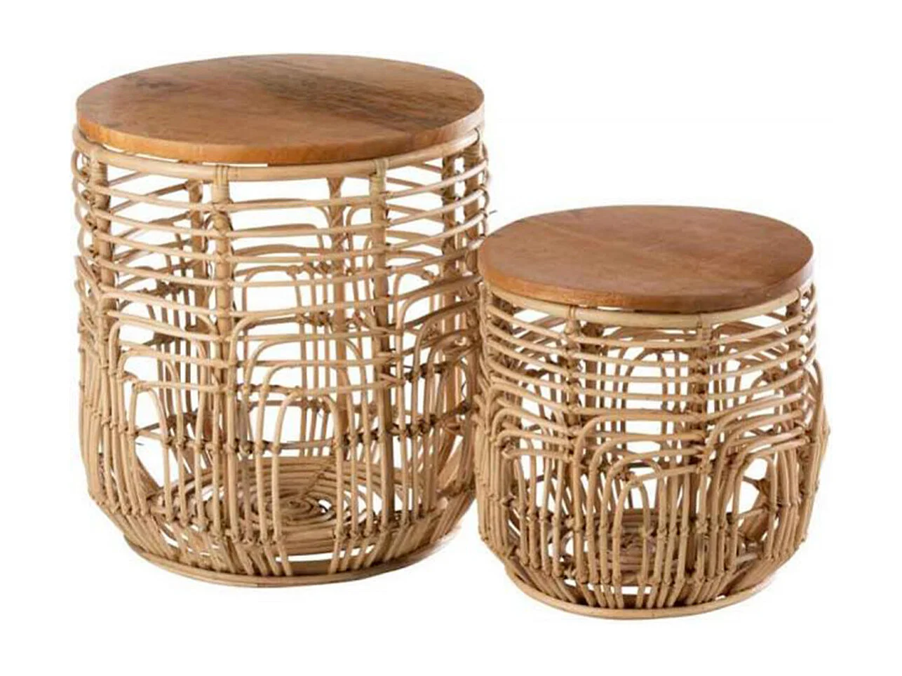 Lot de 2 Tables Gigognes "Ellen" 50cm Naturel