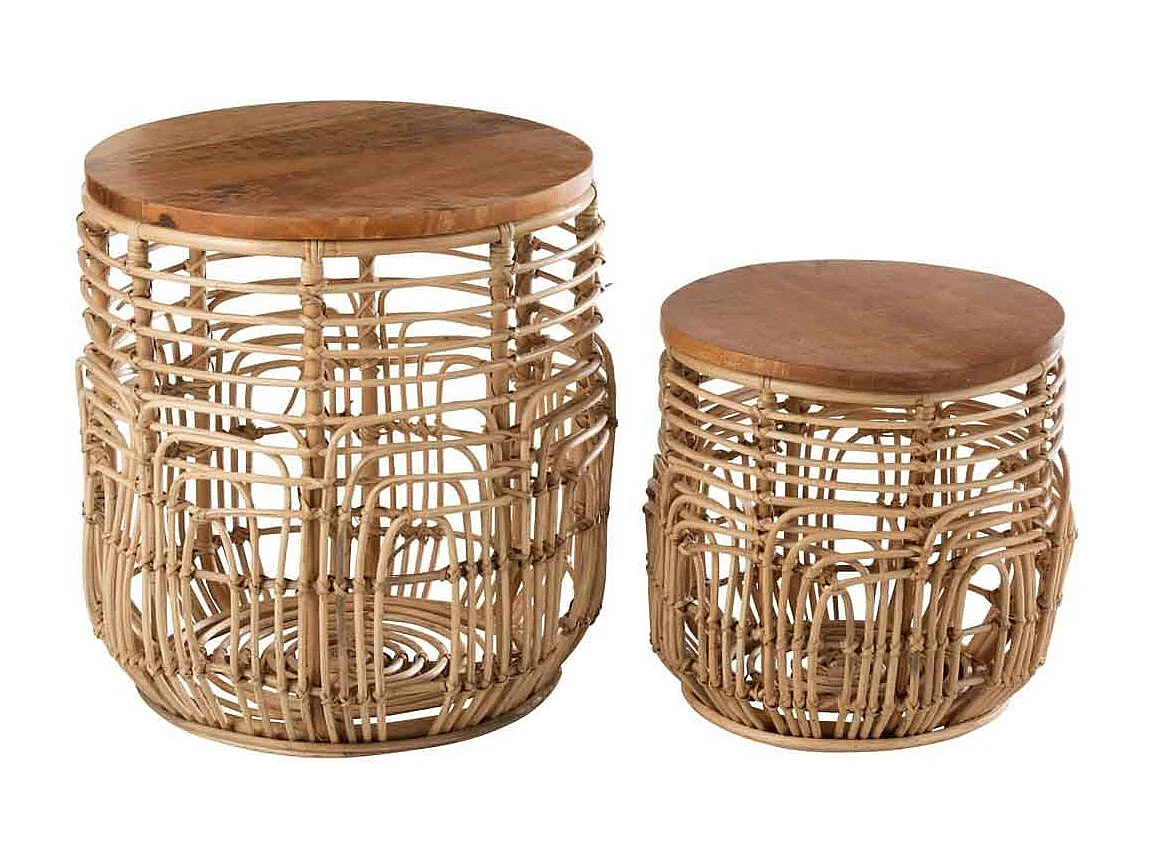 Lot de 2 Tables Gigognes "Ellen" 50cm Naturel