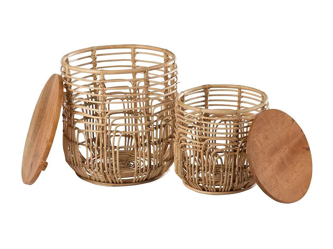 Lot de 2 Tables Gigognes "Ellen" 50cm Naturel