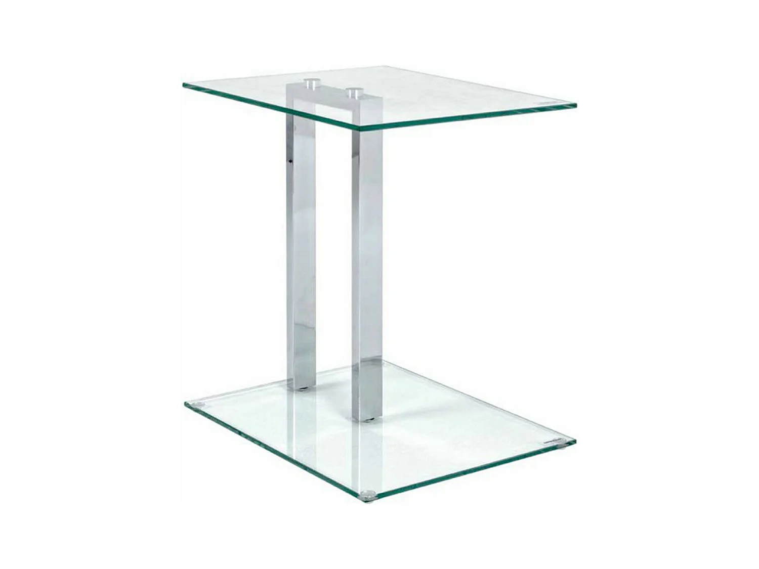 Table d'Appoint en Verre "Antilles" 50cm Transparent