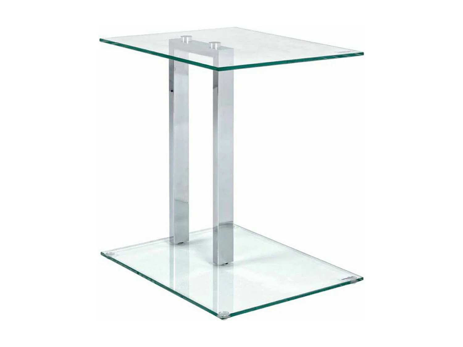 Table d'Appoint en Verre "Antilles" 50cm Transparent