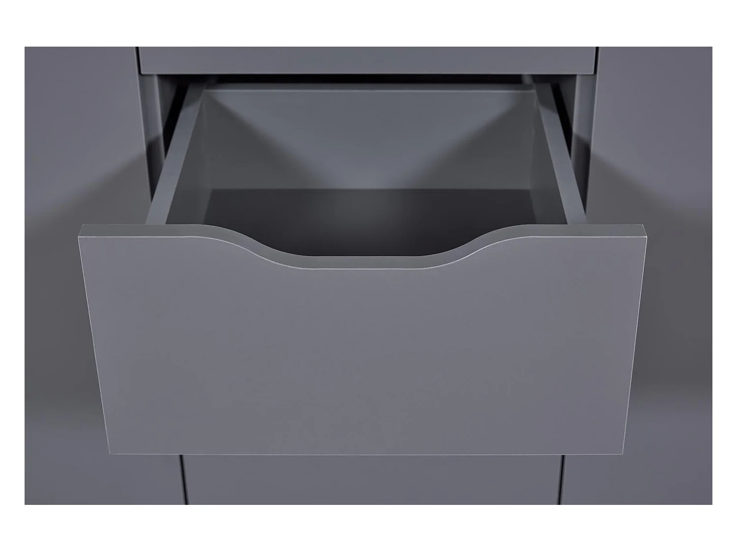 Commode 2 Portes & 4 Tiroirs "Litania" 122cm Gris