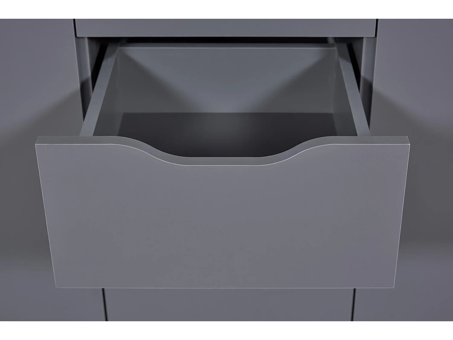 Commode 2 Portes & 4 Tiroirs "Litania" 122cm Gris