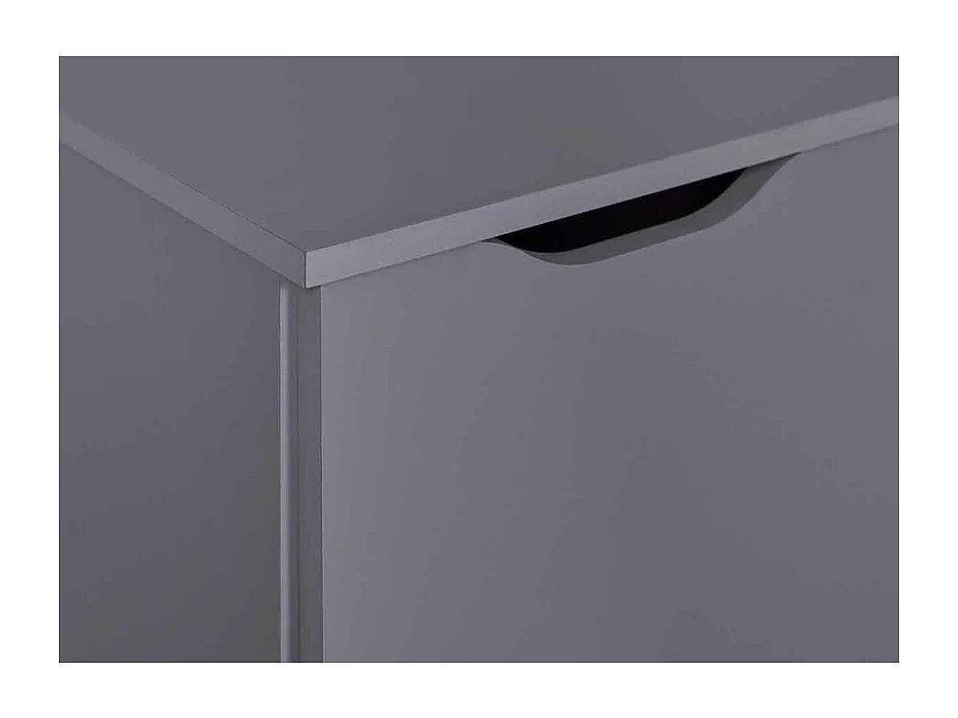 Commode 2 Portes & 4 Tiroirs "Litania" 122cm Gris