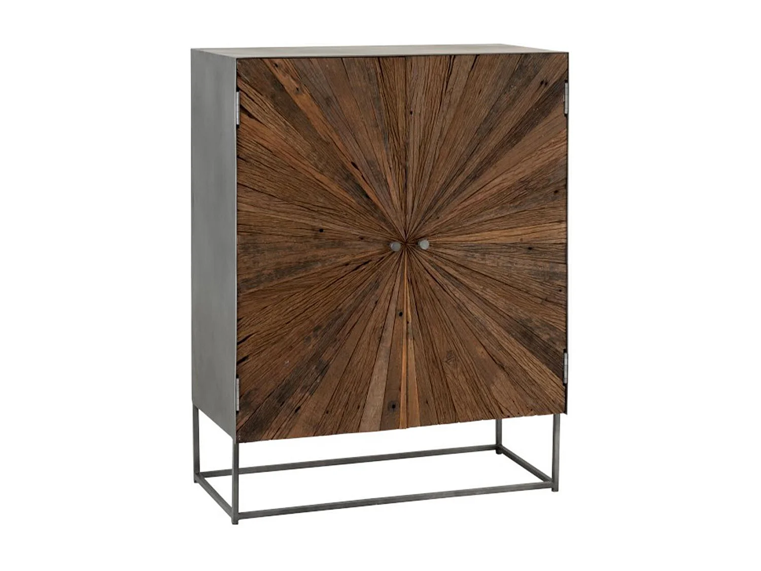 Commode 2 Portes en Bois "Shanil" 111cm Marron