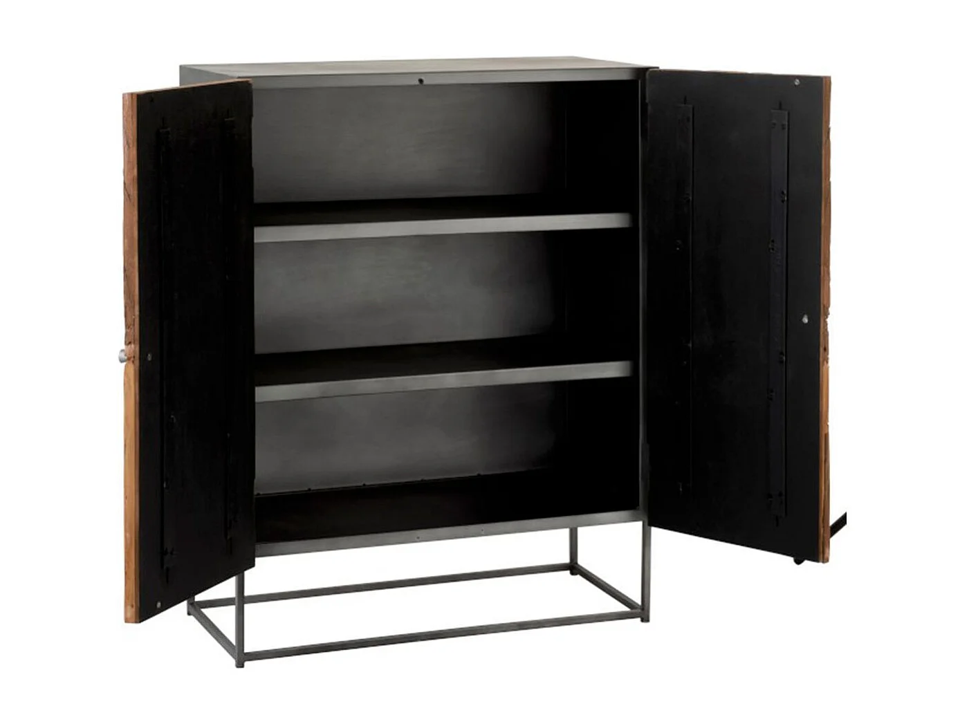 Commode 2 Portes en Bois "Shanil" 111cm Marron