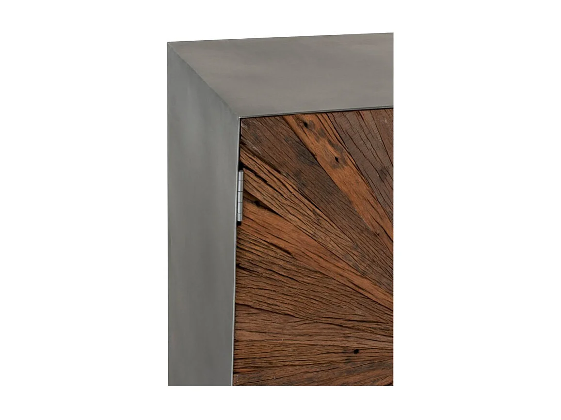 Commode 2 Portes en Bois "Shanil" 111cm Marron