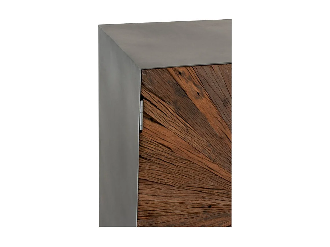 Commode 2 Portes en Bois "Shanil" 111cm Marron