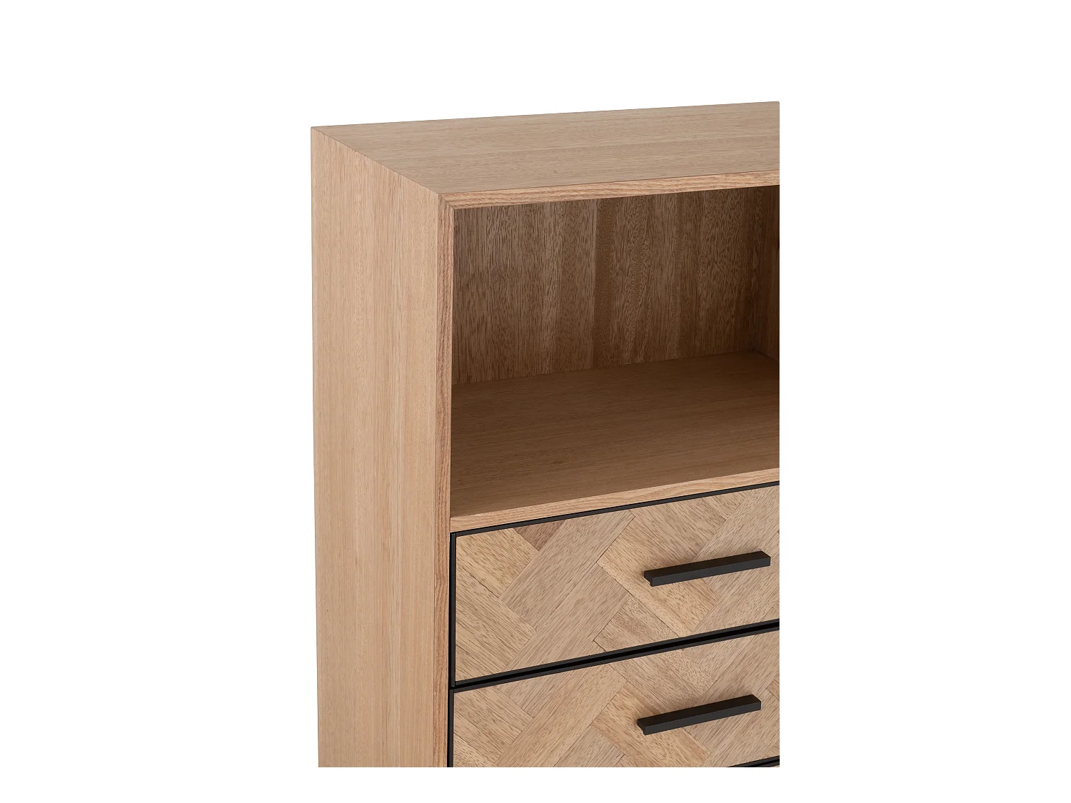 Jessica Mueble de madera de 1 puerta y 3 cajones L 60 cm