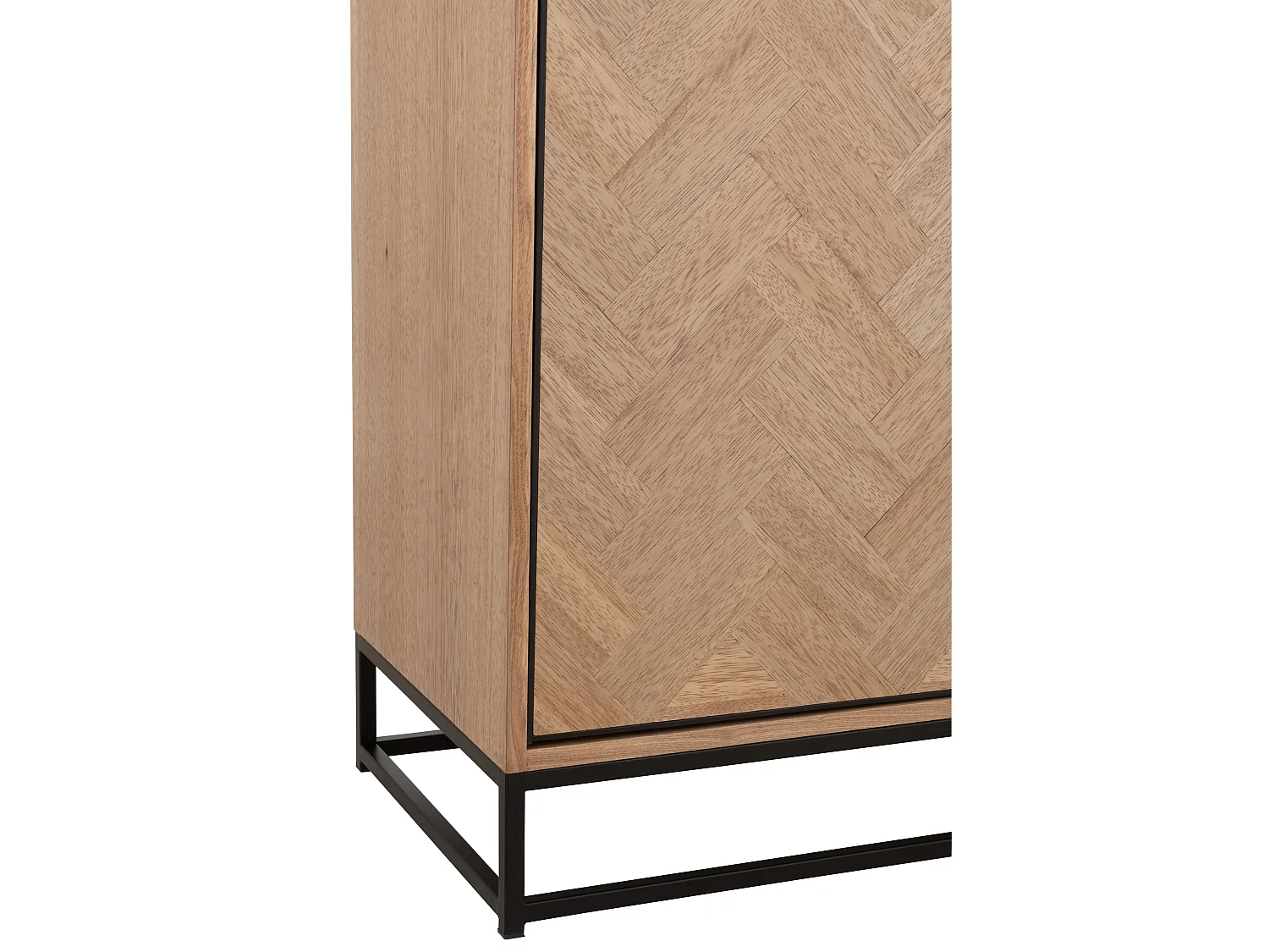 Chiffonnier 3 Tiroirs "Miraza" 158cm Naturel & Noir