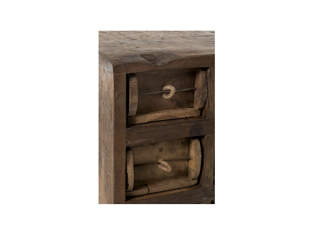 Veda donker gerecycled massief hout Ladekast met 12 laden L 37,5 cm