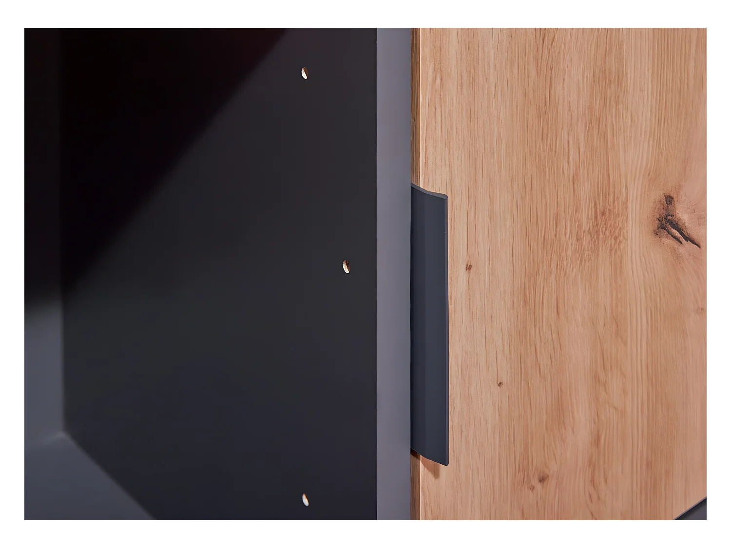 Pepeto Sideboard 2 Schubladen, 2 Türen, 3 Ablagen grau, Artisan Eiche dekor.