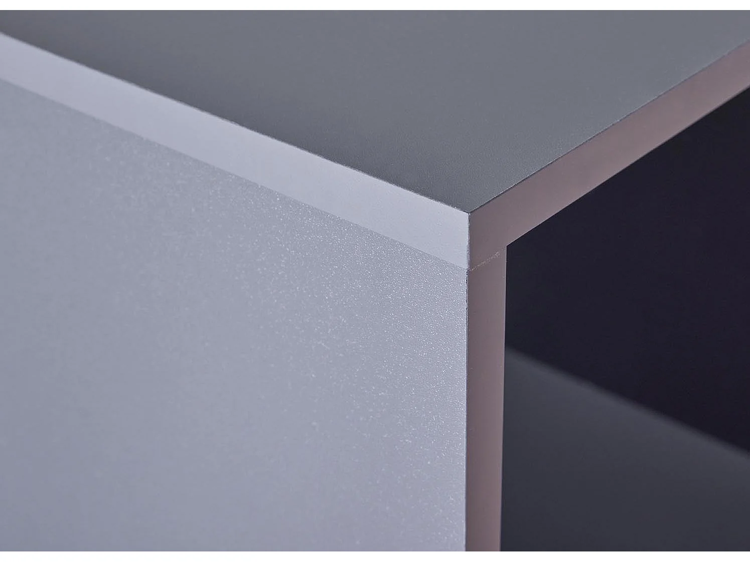 Commode 2 Portes "Gemeno" 120cm Gris & Chêne