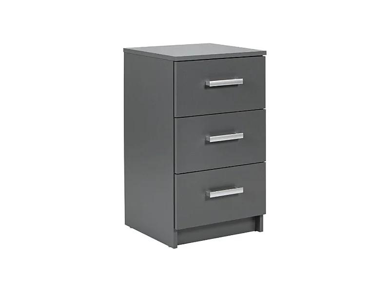 Elenzio Kommode 3 Schubladen grau.