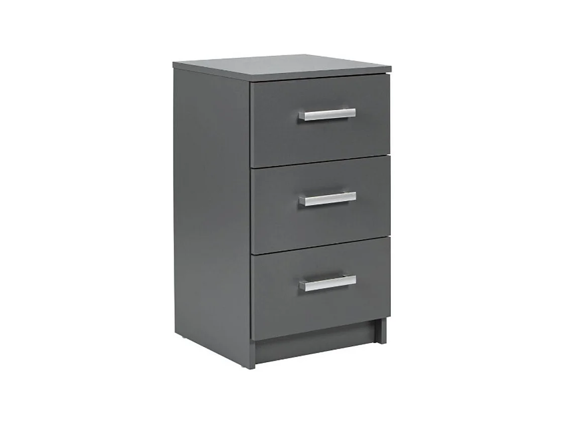 Elenzio Kommode 3 Schubladen grau.