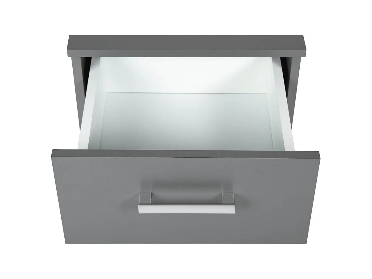 Elenzio Kommode 3 Schubladen grau.