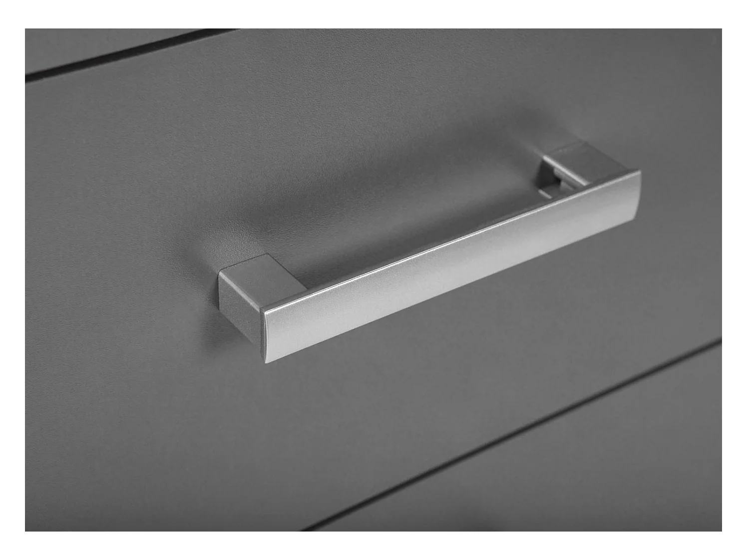 Elenzio Kommode 3 Schubladen grau.