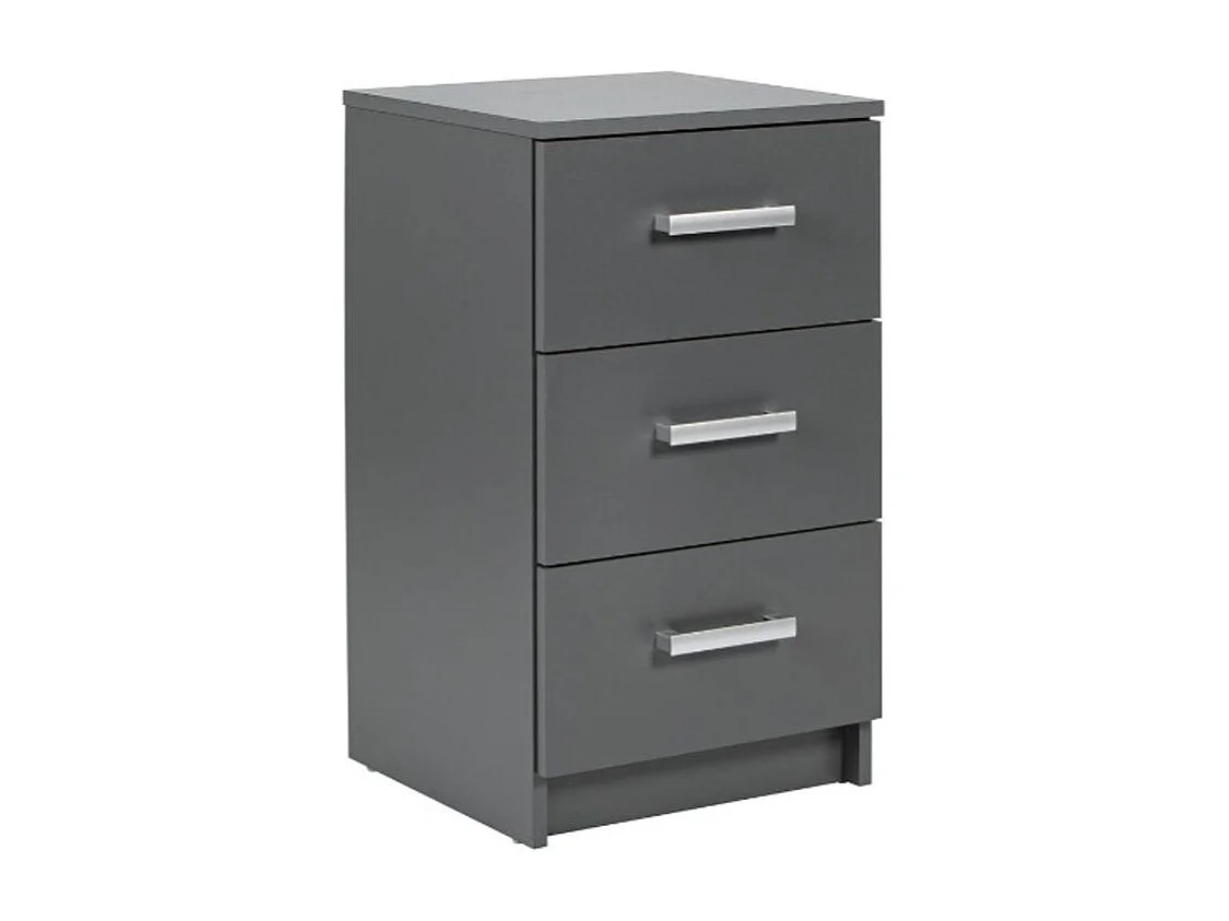 Commode 3 Tiroirs Design "Azio" 71cm Gris