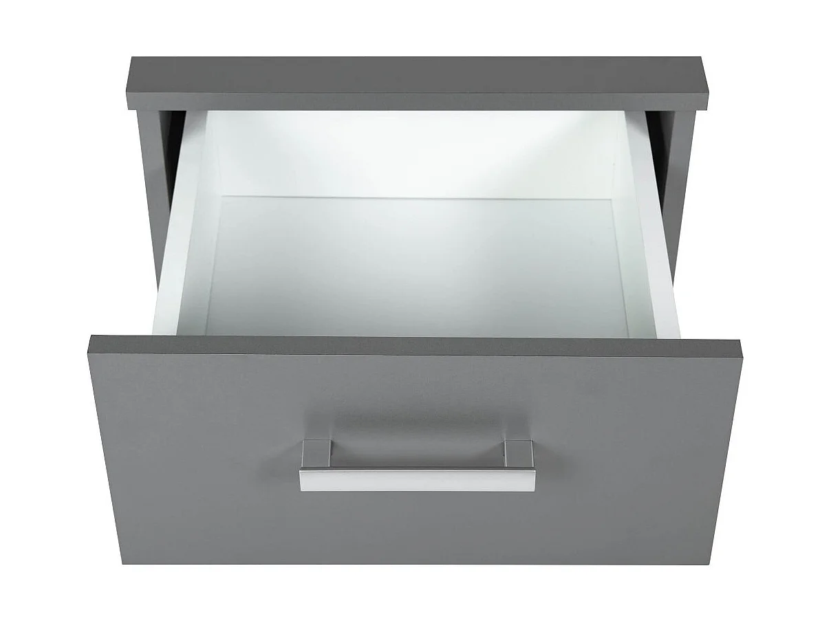 Commode 3 Tiroirs Design "Azio" 71cm Gris