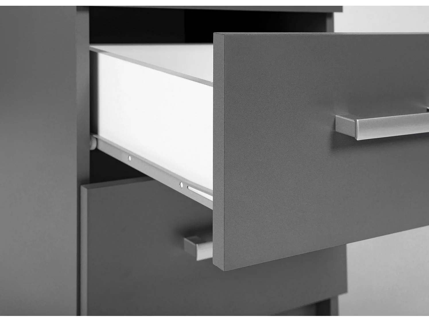 Commode 3 Tiroirs Design "Azio" 71cm Gris