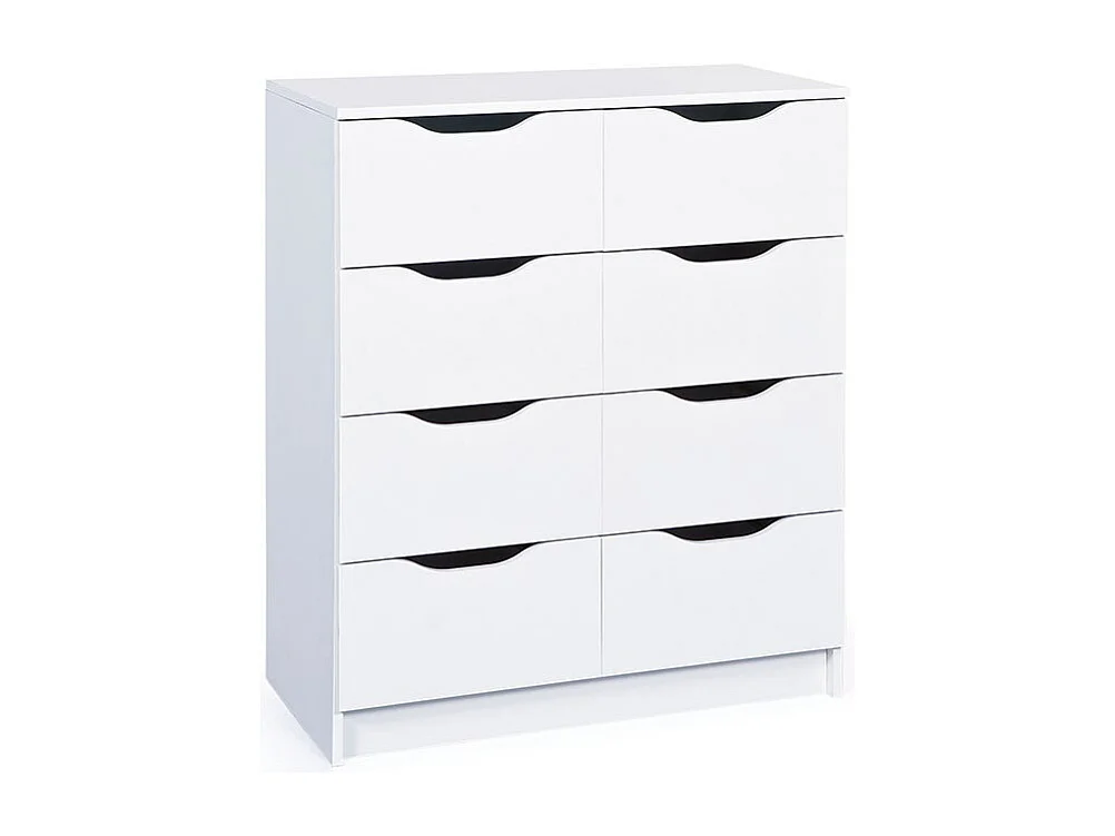 Commode 8 Tiroirs "Tilda" 80cm Blanc