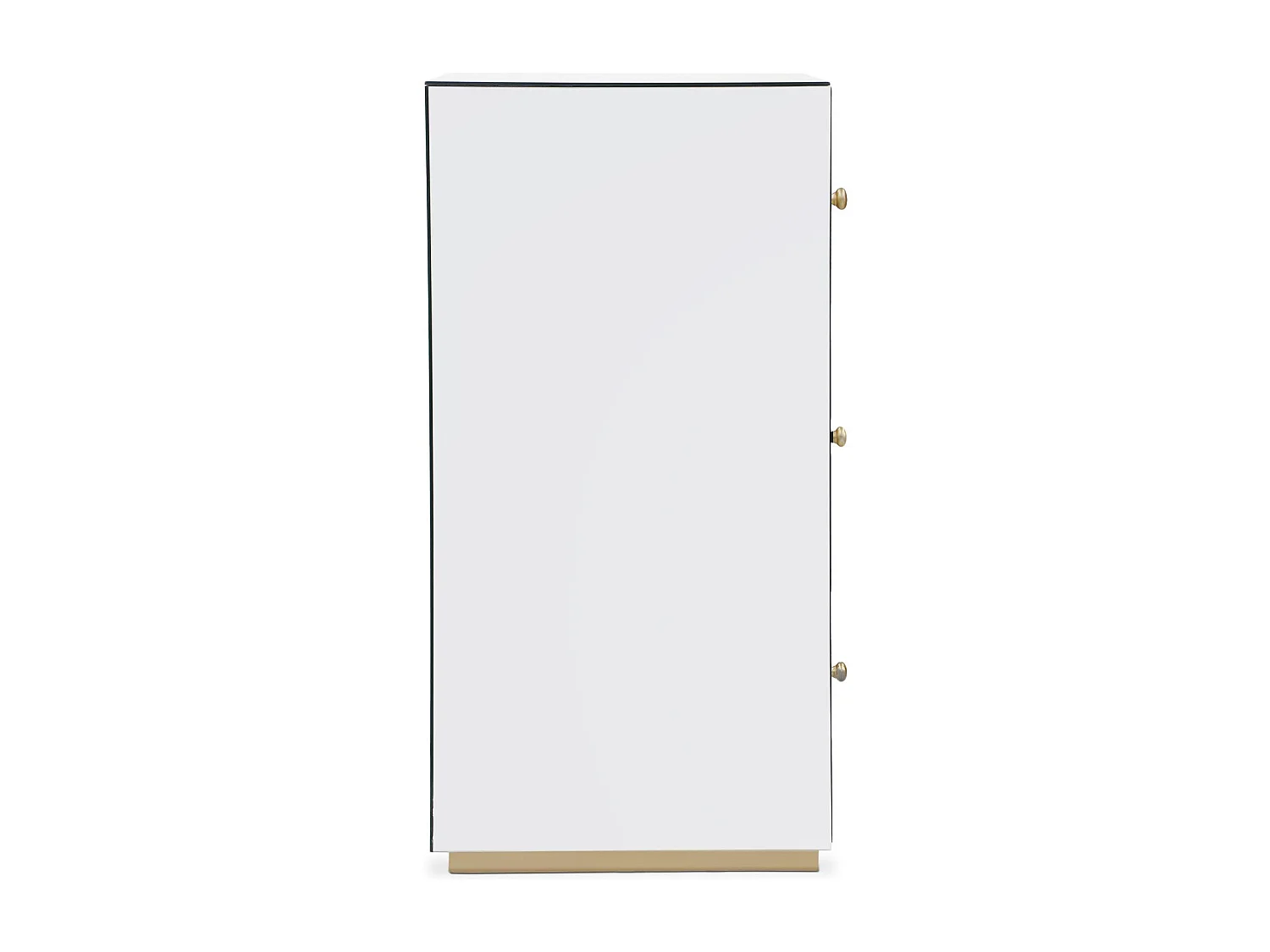 Commode 3 Tiroirs "Miravo" 86cm Transparent & Or