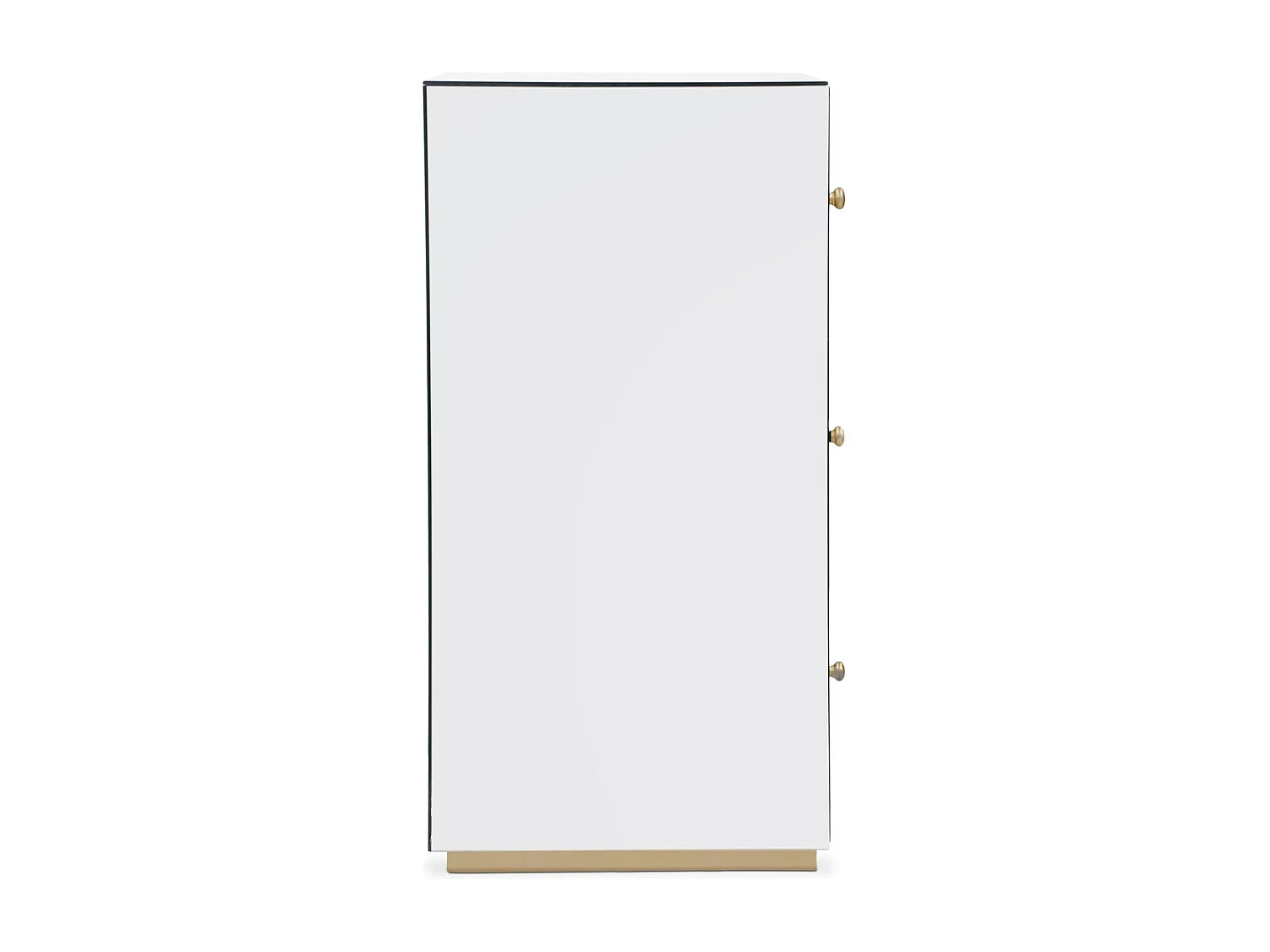 Commode 3 Tiroirs "Miravo" 86cm Transparent & Or