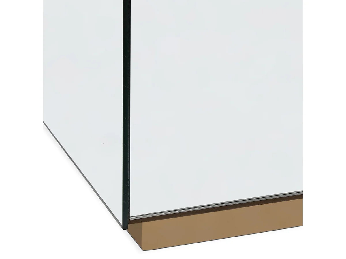 Commode 3 Tiroirs "Miravo" 86cm Transparent & Or