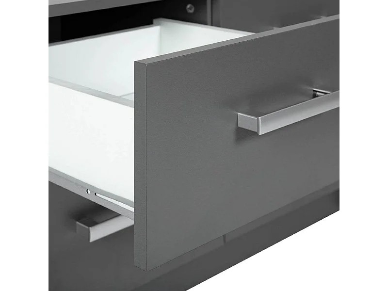 Commode 6 Tiroirs Design "Azio" 122cm Gris