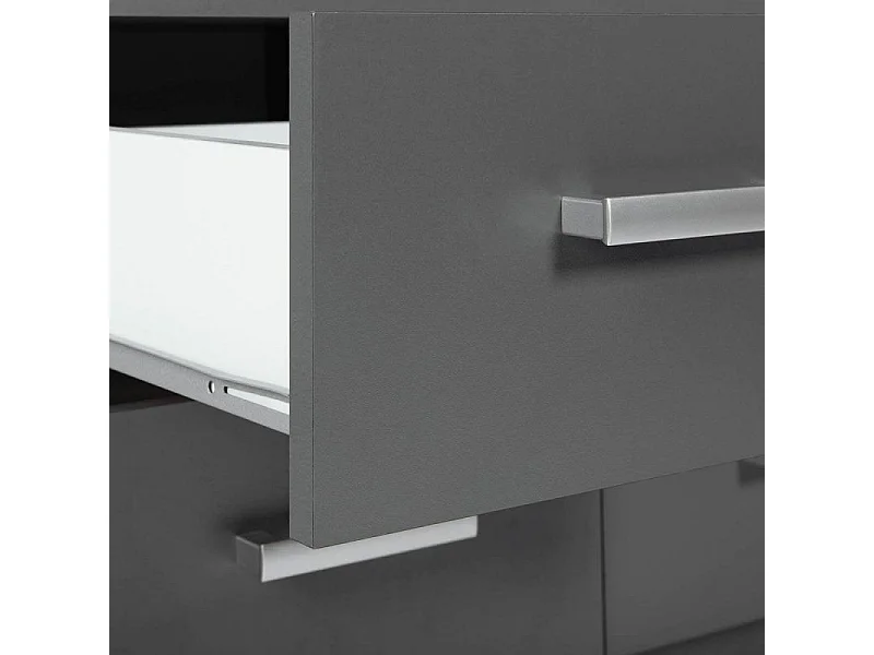 Commode 6 Tiroirs Design "Azio" 122cm Gris