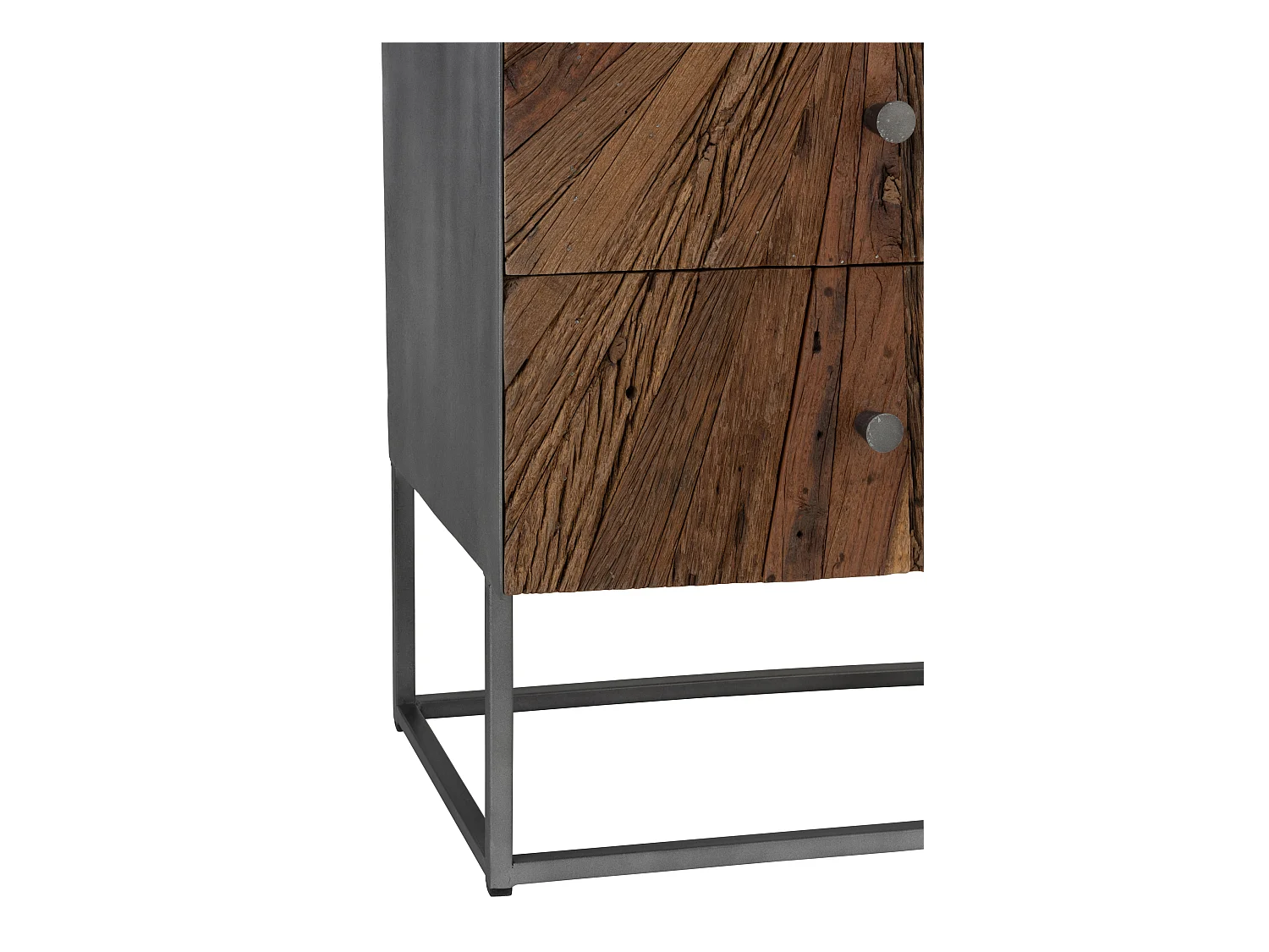 Commode 5 Tiroirs en Bois "Shanil" 110cm Marron