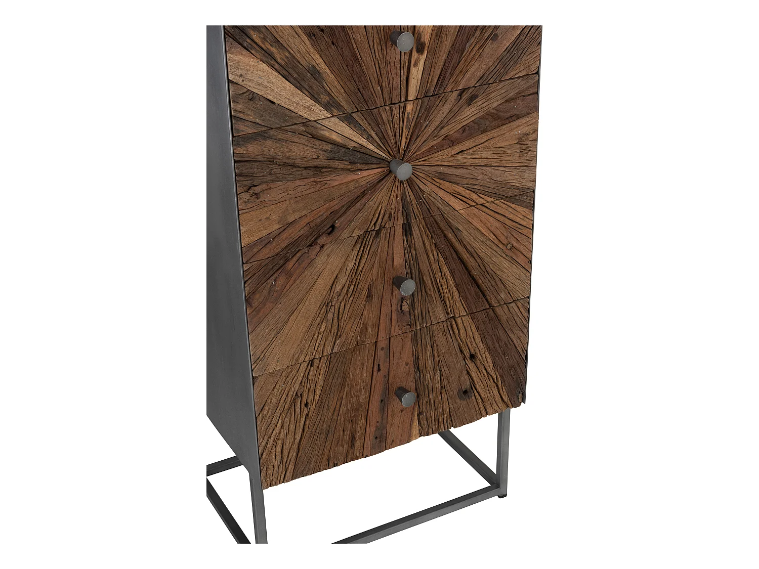Commode 5 Tiroirs en Bois "Shanil" 110cm Marron