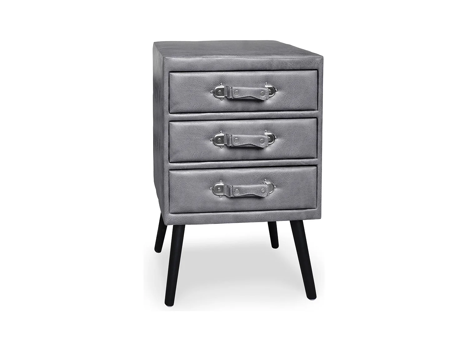 Commode 3 Tiroirs "Strano" 78cm Gris