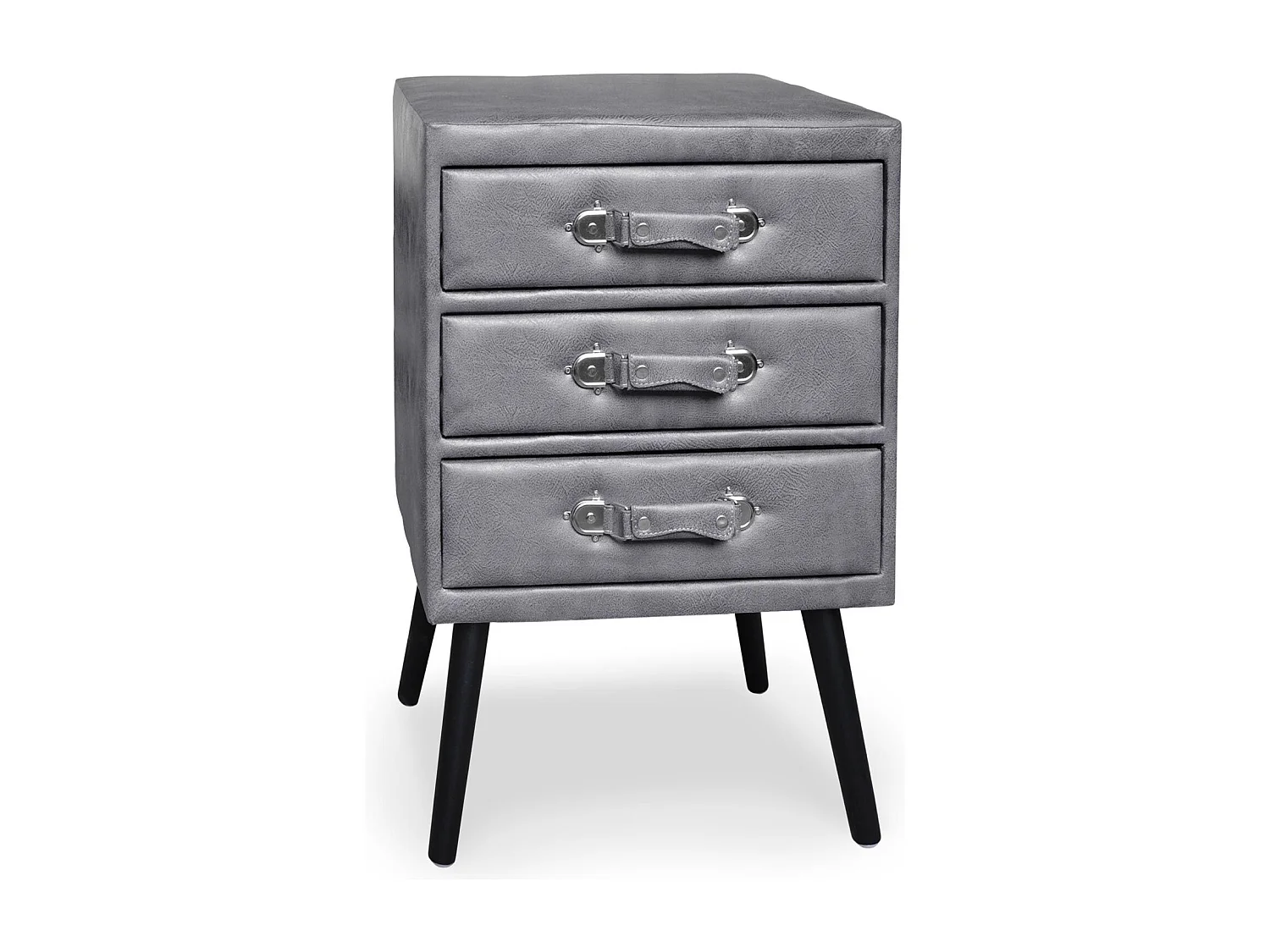 Commode 3 Tiroirs "Strano" 78cm Gris