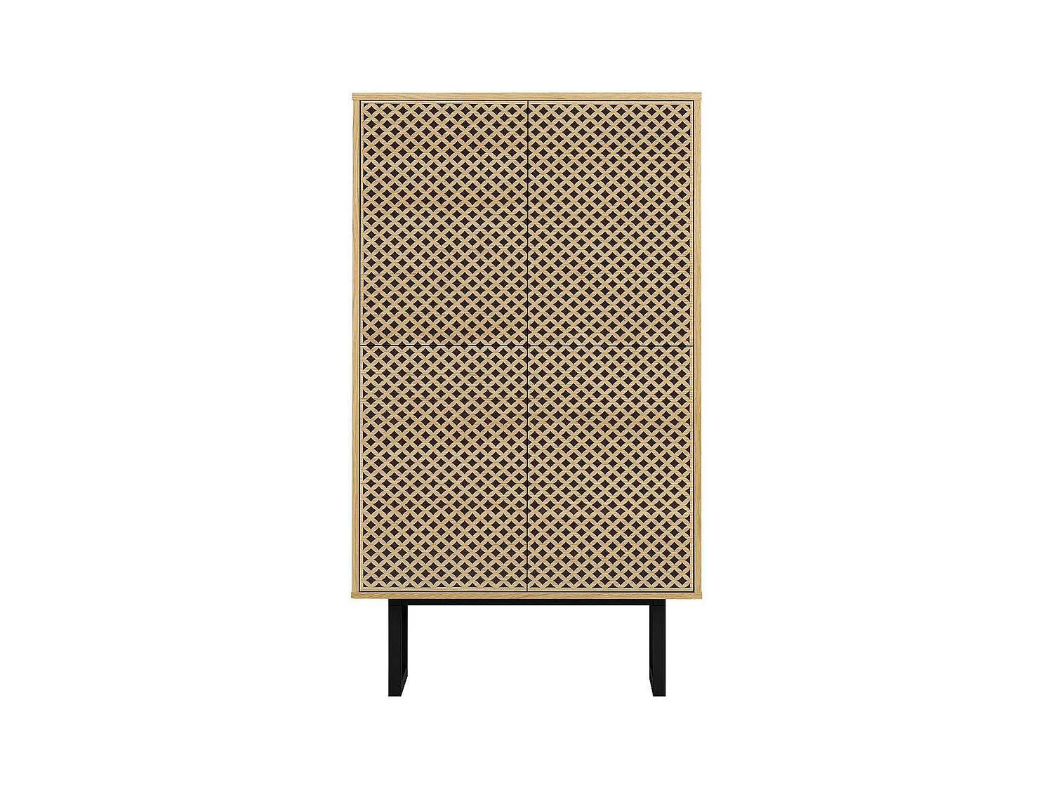 Commode en Bois Diamant "Camden" 140cm Naturel