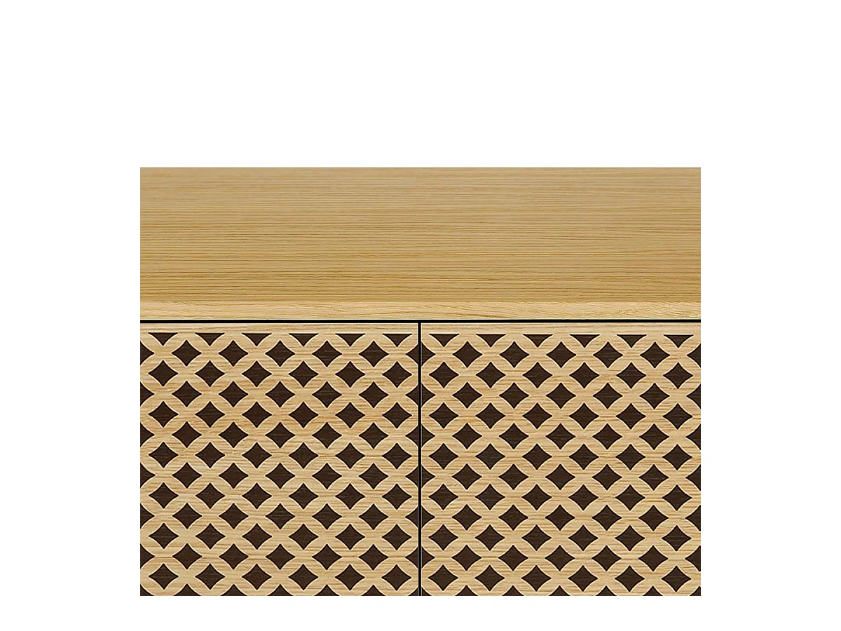 Commode en Bois Diamant "Camden" 140cm Naturel