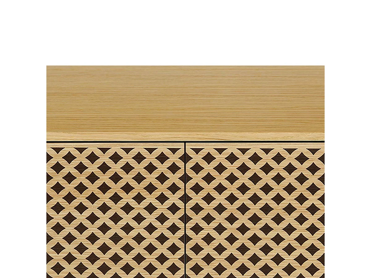 Commode en Bois Diamant "Camden" 140cm Naturel