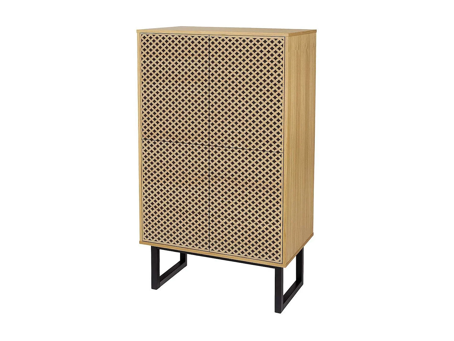 Commode en Bois Diamant "Camden" 140cm Naturel