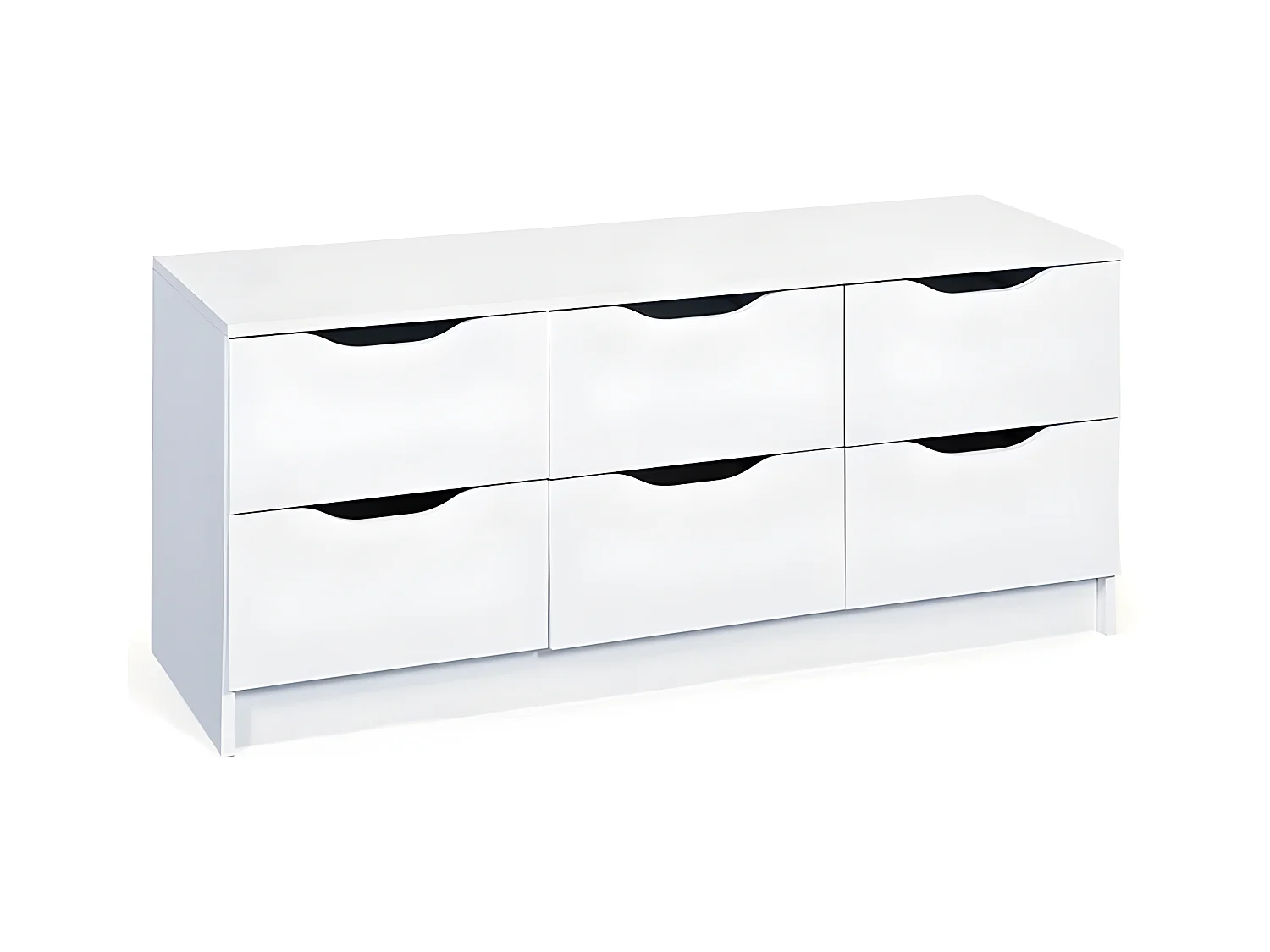 Commode 6 Tiroirs "Tilda" 122cm Blanc