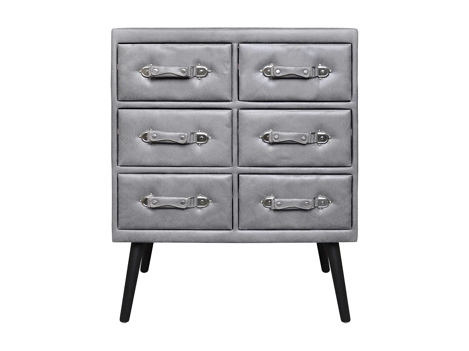 Commode 6 Tiroirs "Strano" 85cm Gris