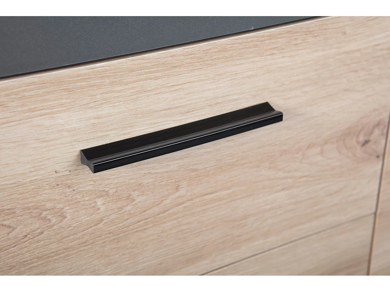 Corbeto2T4S kommode 4 laden, 2 deurenantraciet, eiken Artisanale decor.