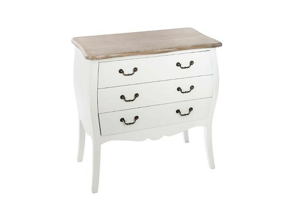 Commode 3 Tiroirs "Chrysa" 76cm Naturel