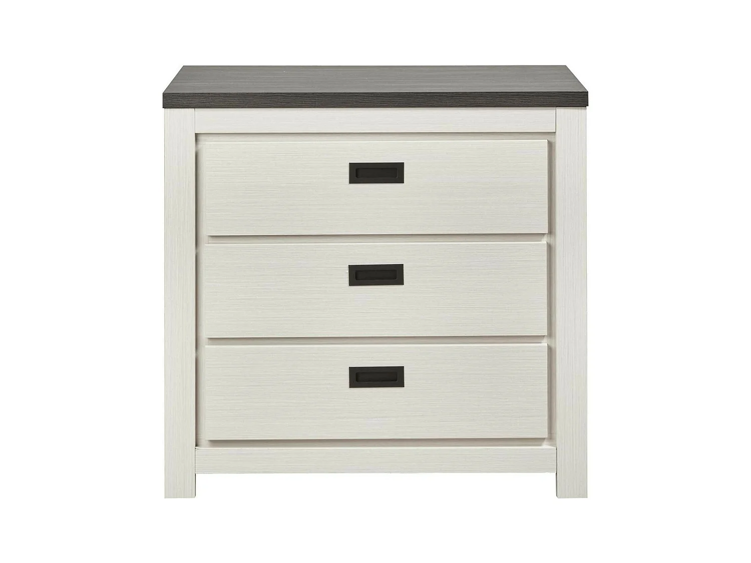 Commode 3 Tiroirs en Bois "Nadona" 86cm Blanc